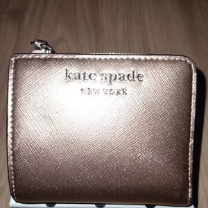 Kate Spade Rose Gold Leather Wallet NWT